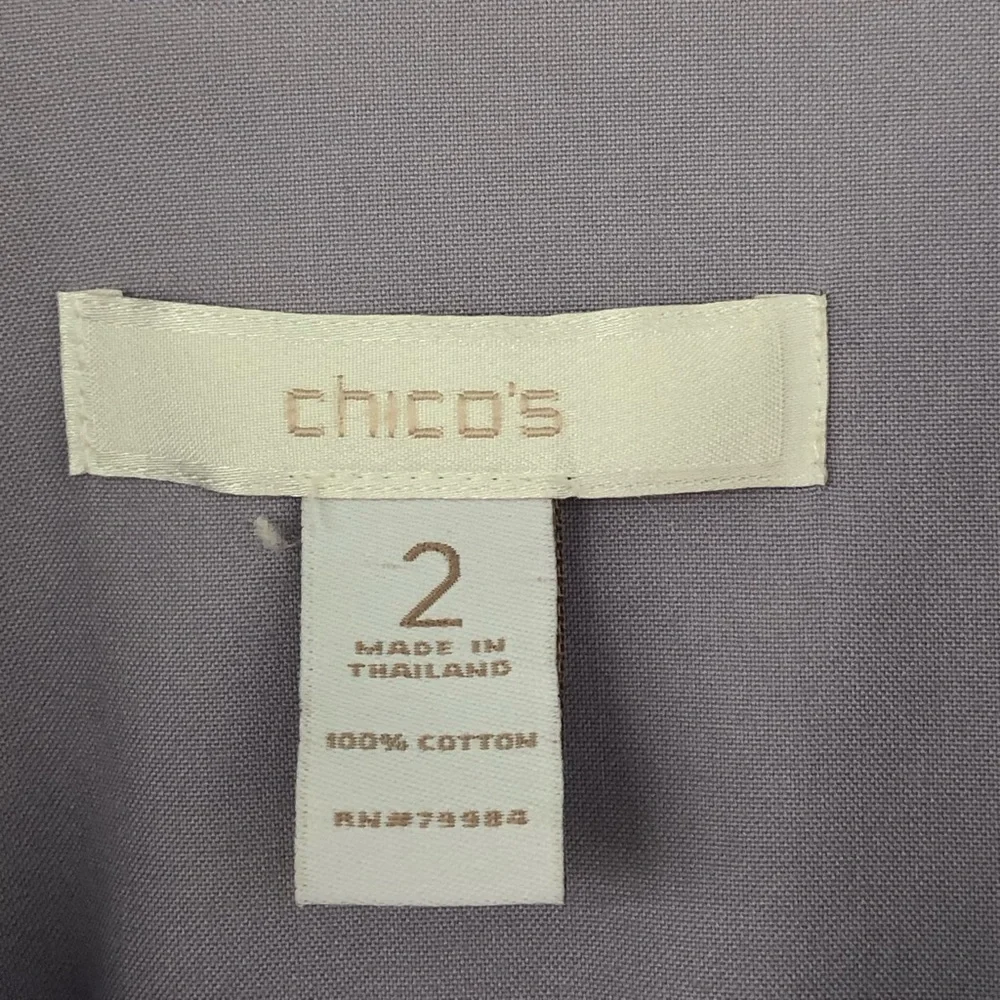 Chico's Light Purple Collared Blouse - Picture 3 of 3